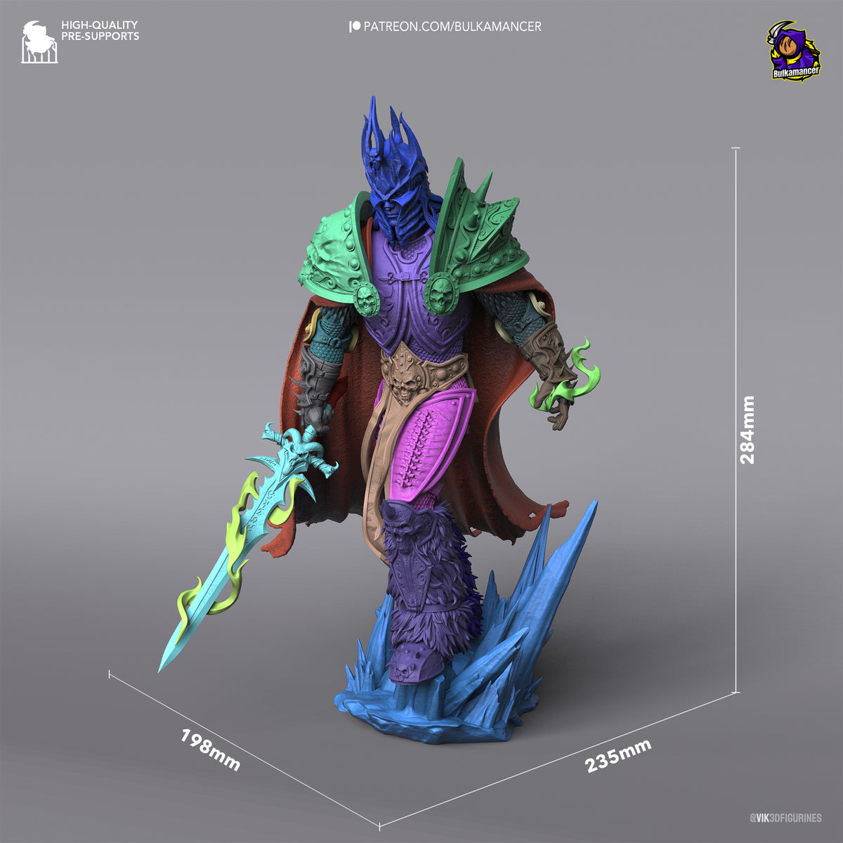 Size comparison image showing height and scale reference for Arthos figure.