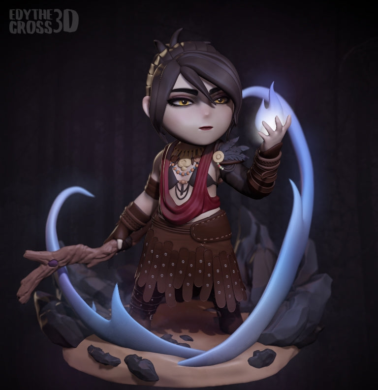 Fully painted sample of Morrigan from Wyvern Era by Nomnom, showing intended final look for display reference.