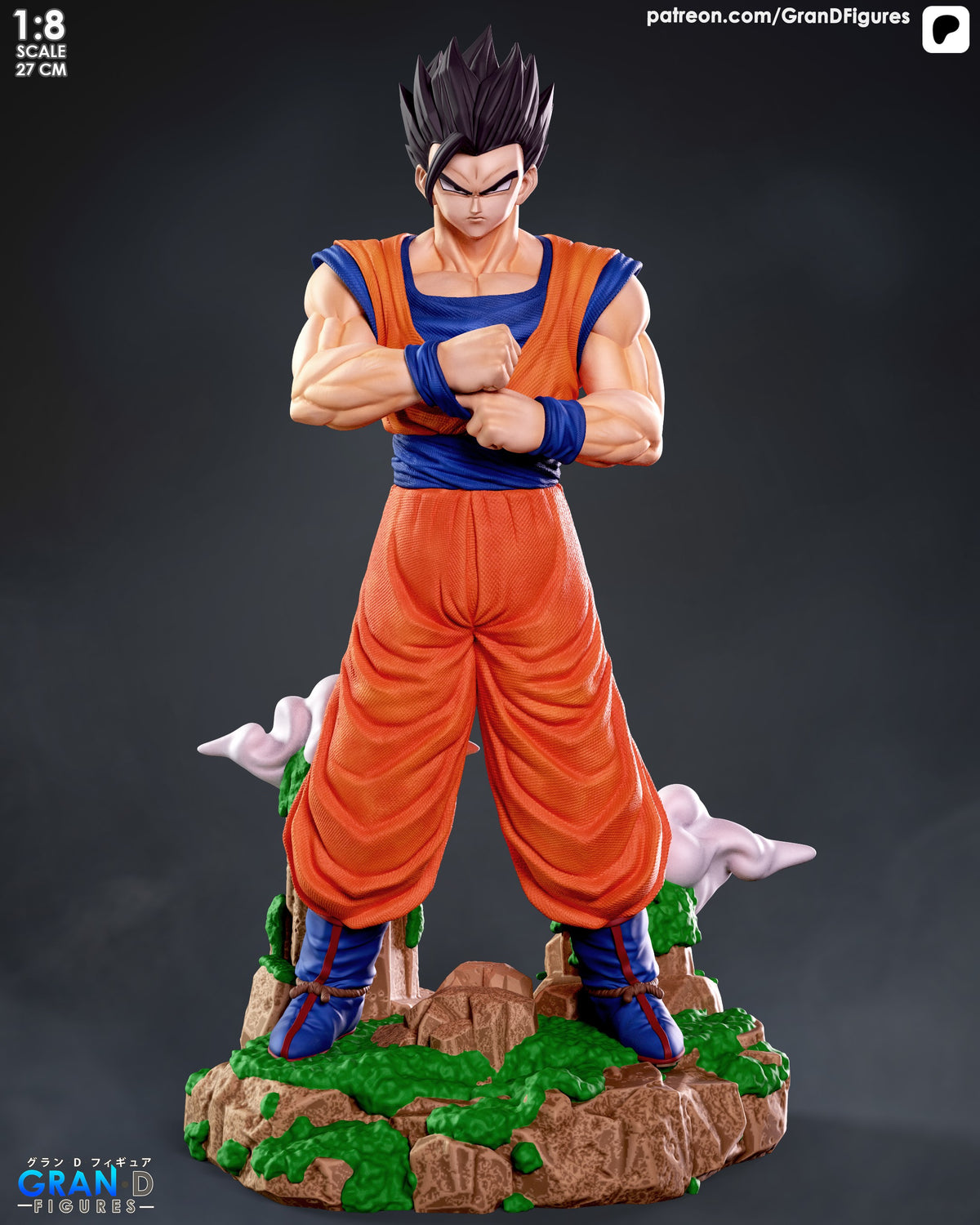 Mystic Scholar Warrior from Dragon Sphere Y is a painted resin figure with crossed arms.