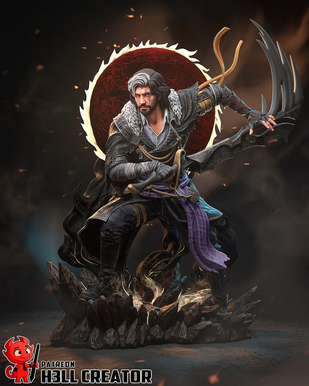 Verso from Expedition 33 is a painted resin figure in a three-quarter pose on a rocky base.