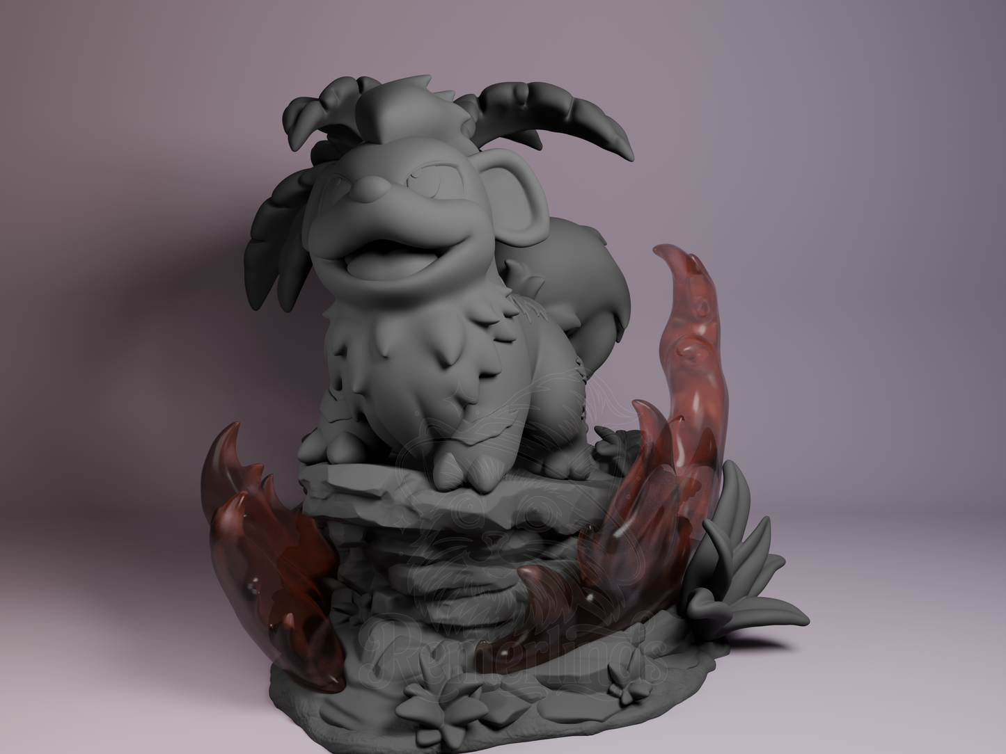 Chibi Growlithe – Pokémon (Chibi by Nomnom Figures) – 3D printed resin figure