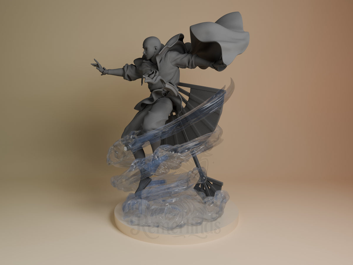 Galeborn from Avatar: The Last Airbender is an unpainted resin figure in a dynamic side angle.