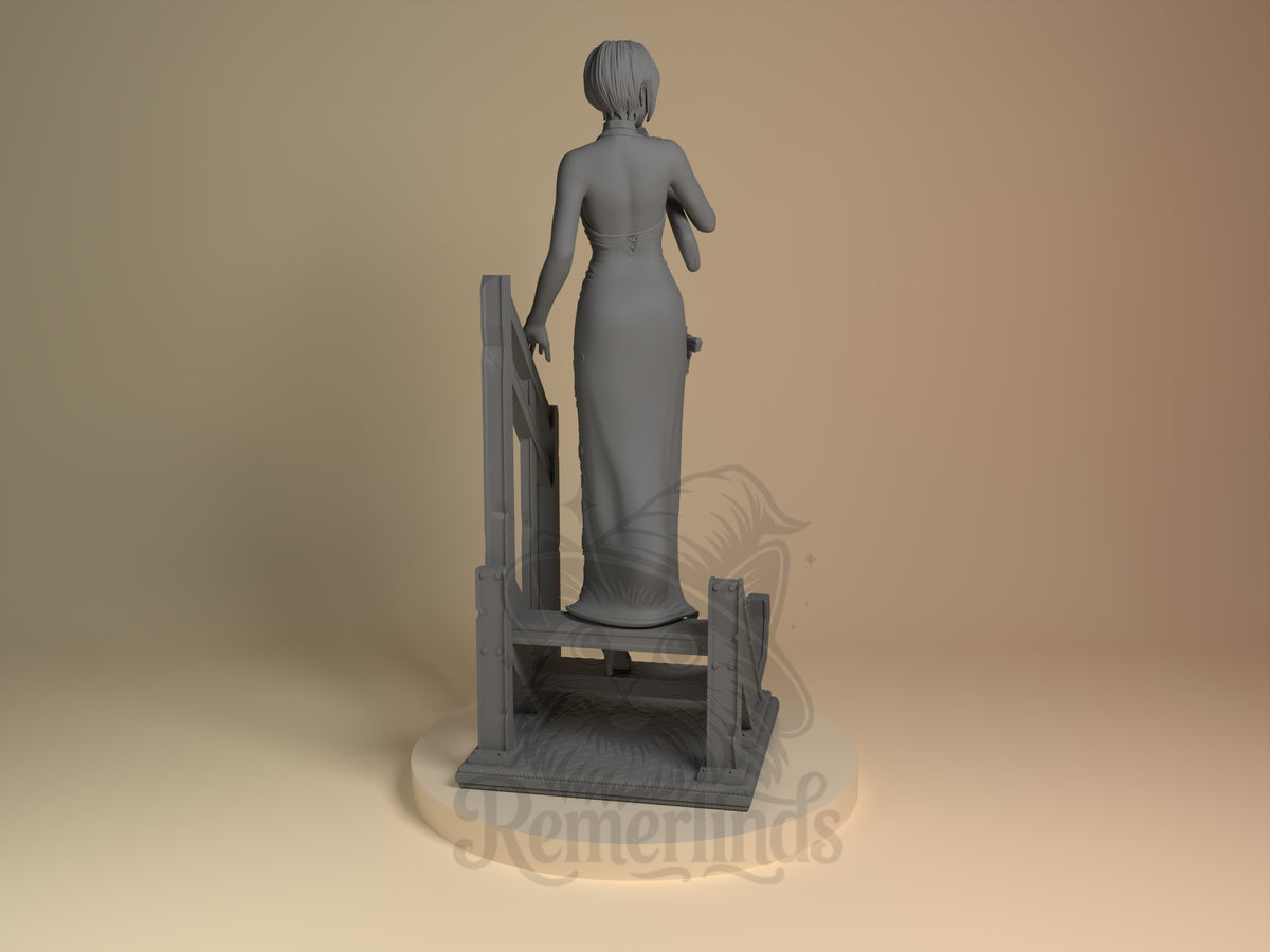 Rear view showing cloak, back armor, or base sculpt detail.