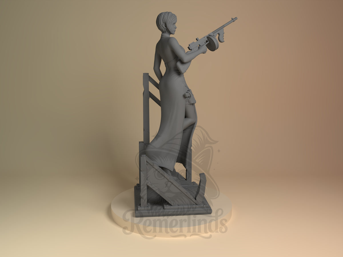 Right side angle highlighting notable pose or armor/prop feature.