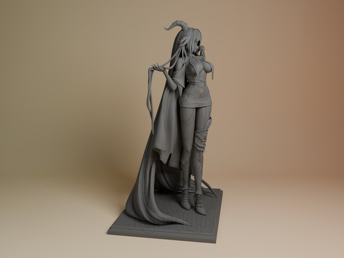 Agir from Azur Lane 2 is an unpainted resin figure shown from the right on a sculpted base.