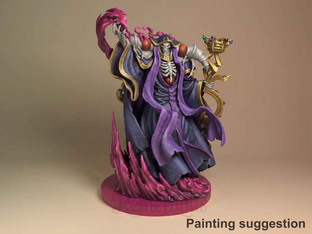 Bone Sovereign Sorcerous Dominion 3D printed resin figure by Nomnom, colored view.