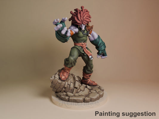 Amarant Final Fable 3D printed resin figure by Nomnom, colored view.