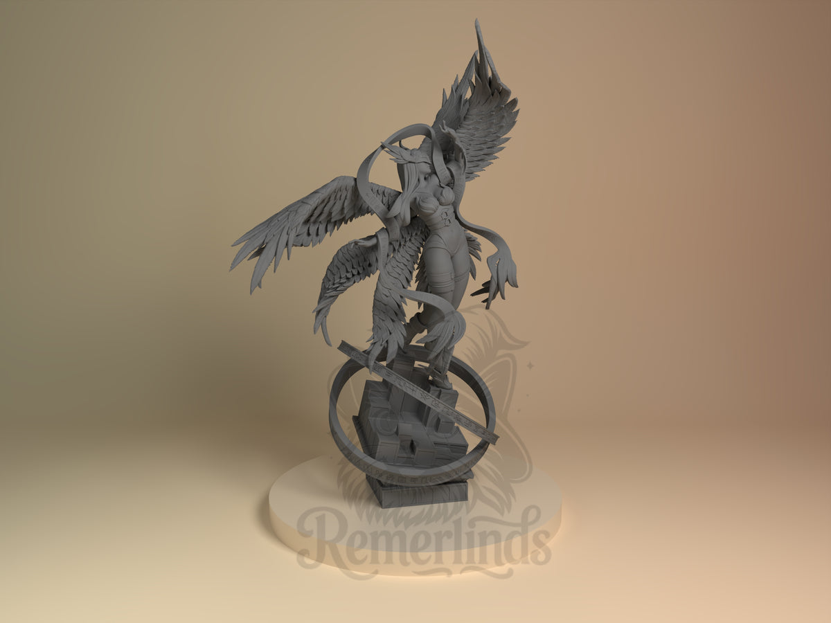 Right side angle highlighting notable pose or armor/prop feature.