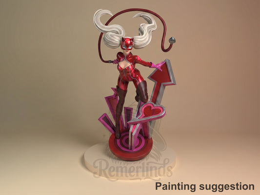 Anya Takara Phantom Heist 5 3D printed resin figure by Nomnom, colored view.