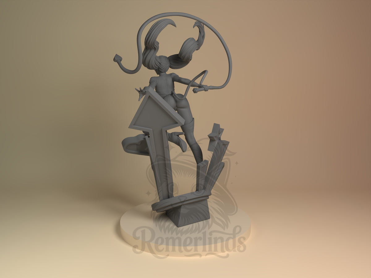 Left side angle showing gesture, weapon, or outfit detail.