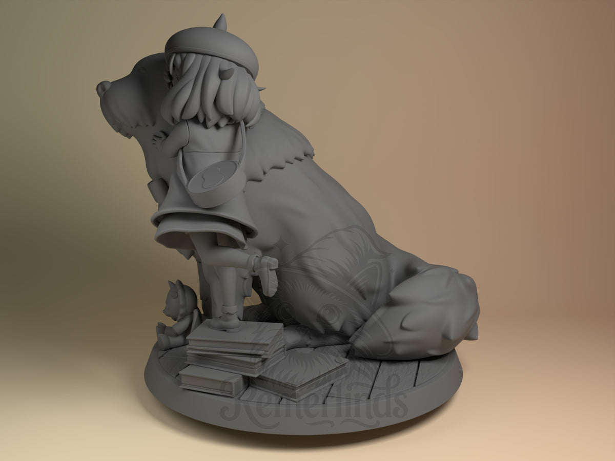 Secret Alliance espionage-family inspired 3D printed resin figure by Nomnom, angled view showing dimensional details.