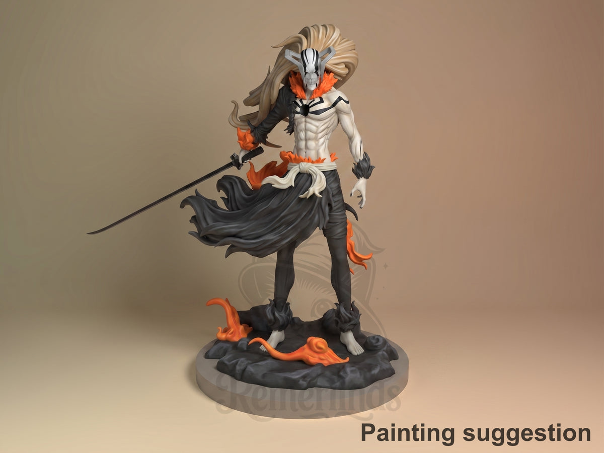Hollowmasked Reaper Soul Reaper Saga 3D printed resin figure by Nomnom, colored view.