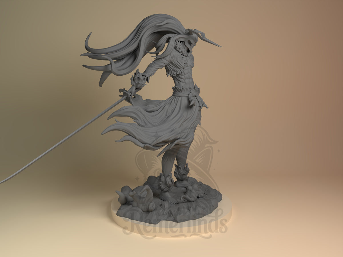 Right side angle highlighting notable pose or armor/prop feature.