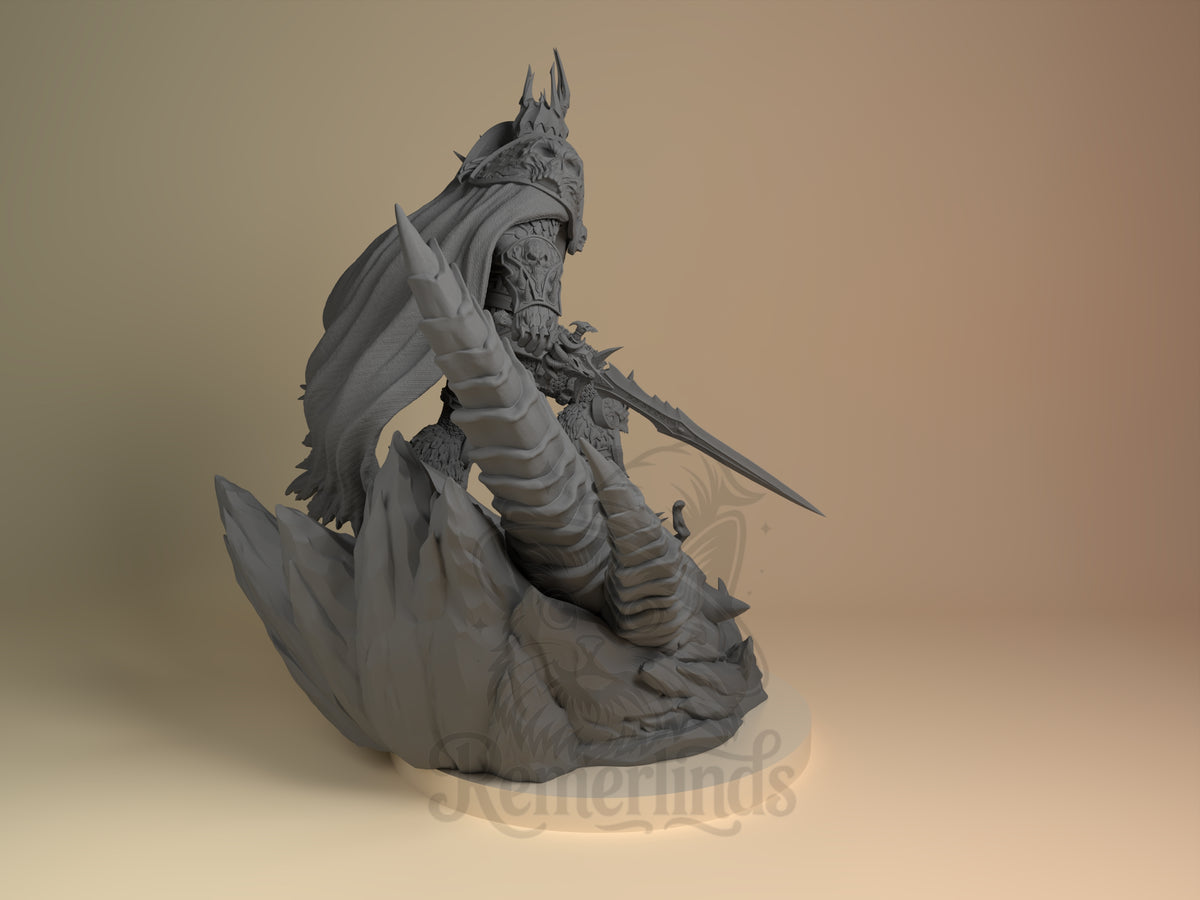 Rear view showing cloak, back armor, or base sculpt detail.