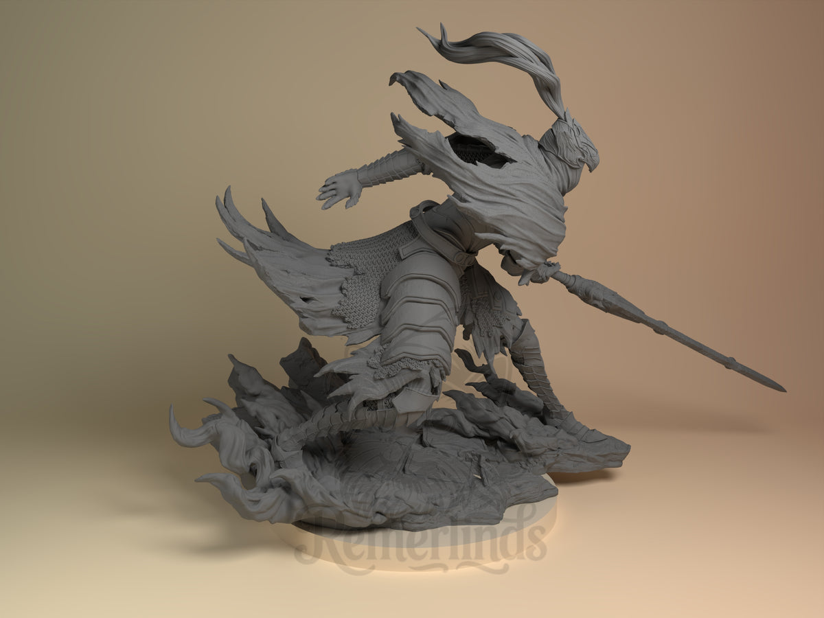 Right side angle highlighting notable pose or armor/prop feature.