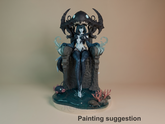 Azashara World of Warcraft 3D printed resin figure by CA3D Studios, colored view.