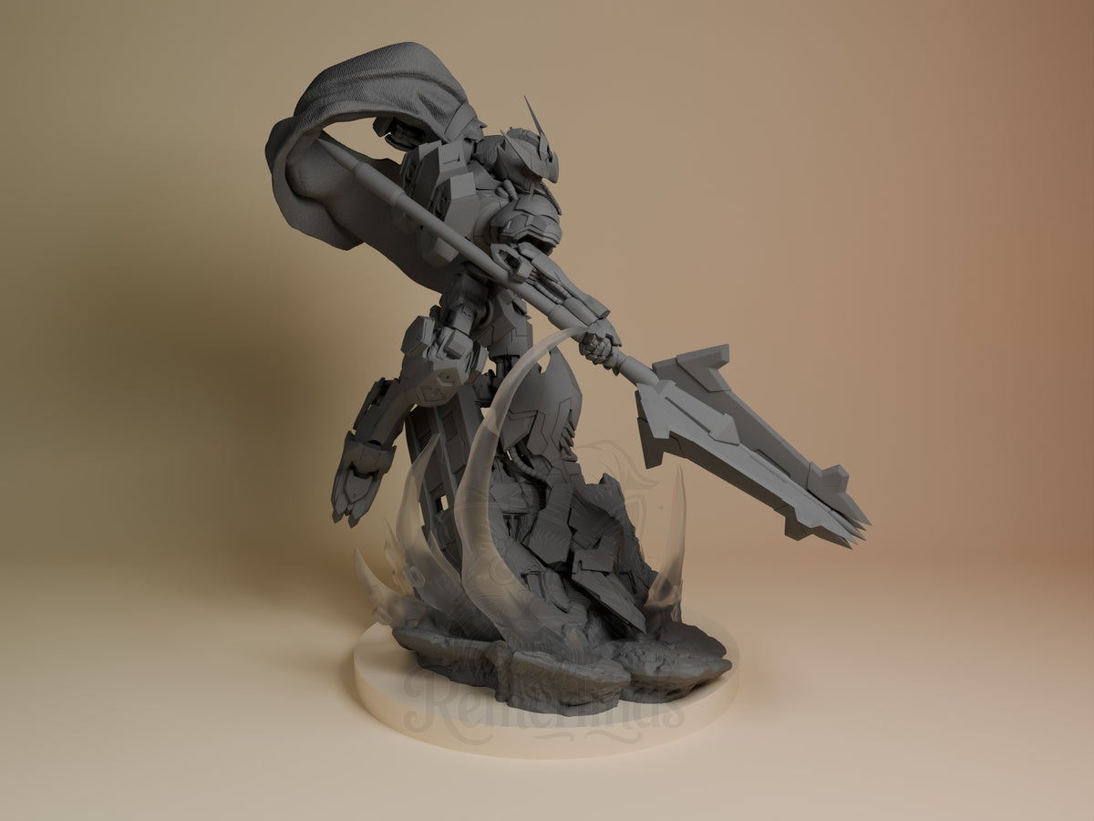 Warwolf Frame from Starframe Vanguard resin figure by Nomnom, right side view.
