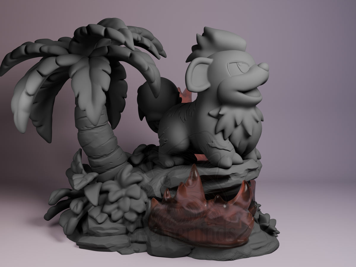 Right side angle highlighting notable pose or armor/prop feature.