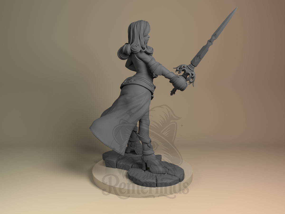 Right side angle highlighting notable pose or armor/prop feature.