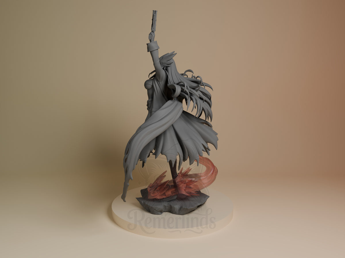 Infernal Charger Cybermon 3D printed resin figure by Nomnom, angled view showing dimensional detail.