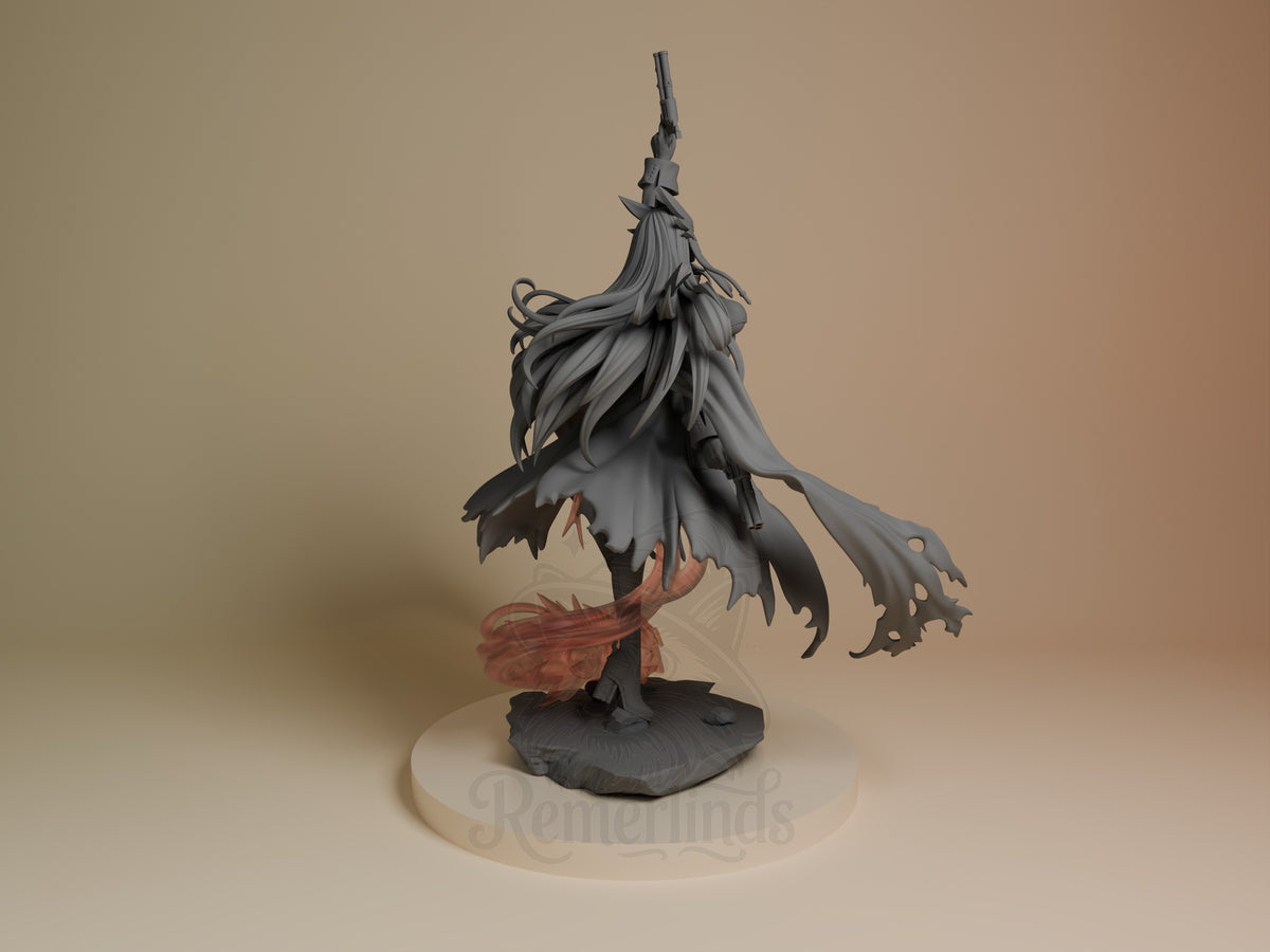 Infernal Charger from Cybermon resin figure by Nomnom, rear view showing back and base sculpt.