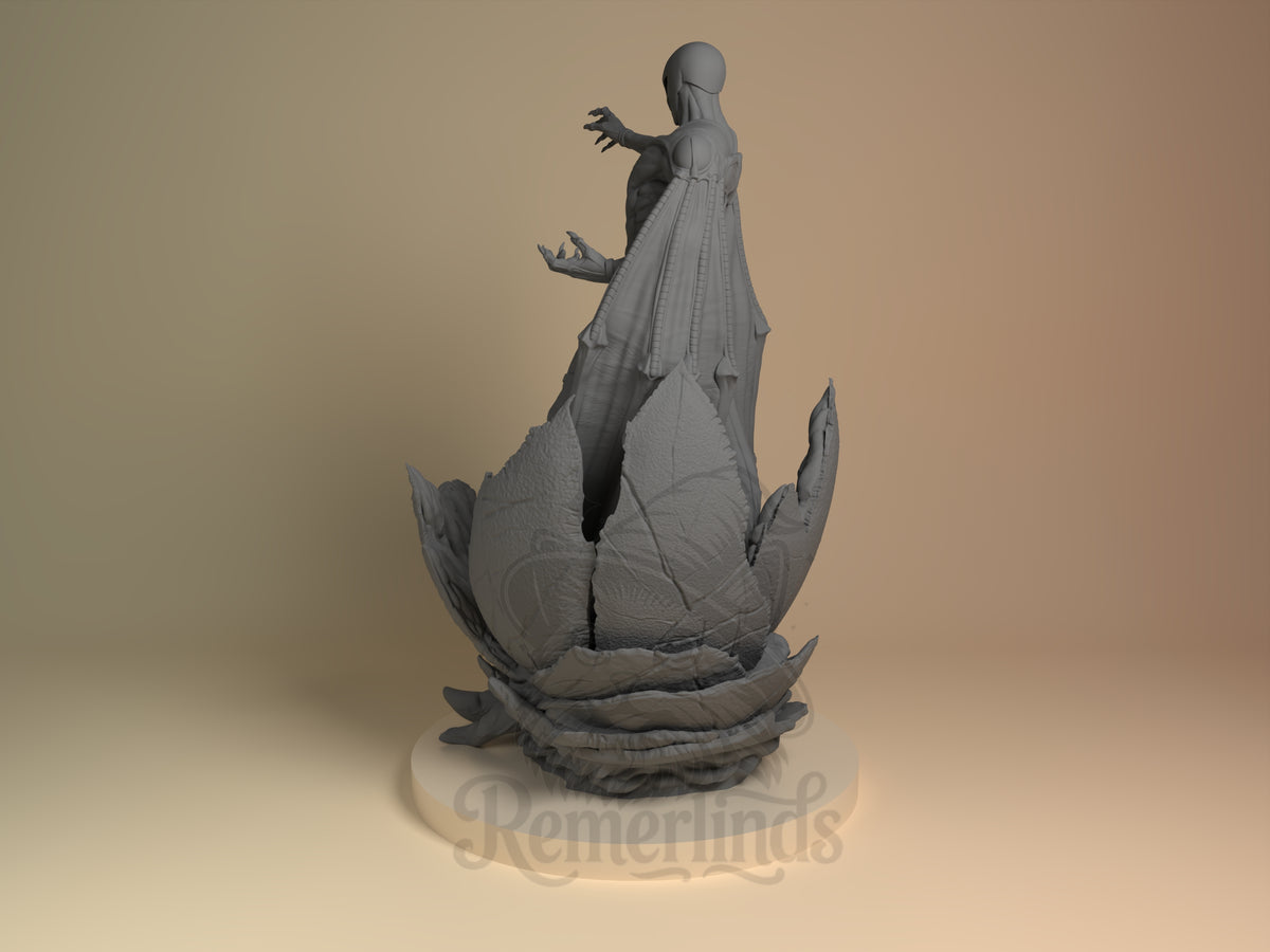 Femto from Berserk is an unpainted resin figure, viewed from the left rear on a sculpted base.