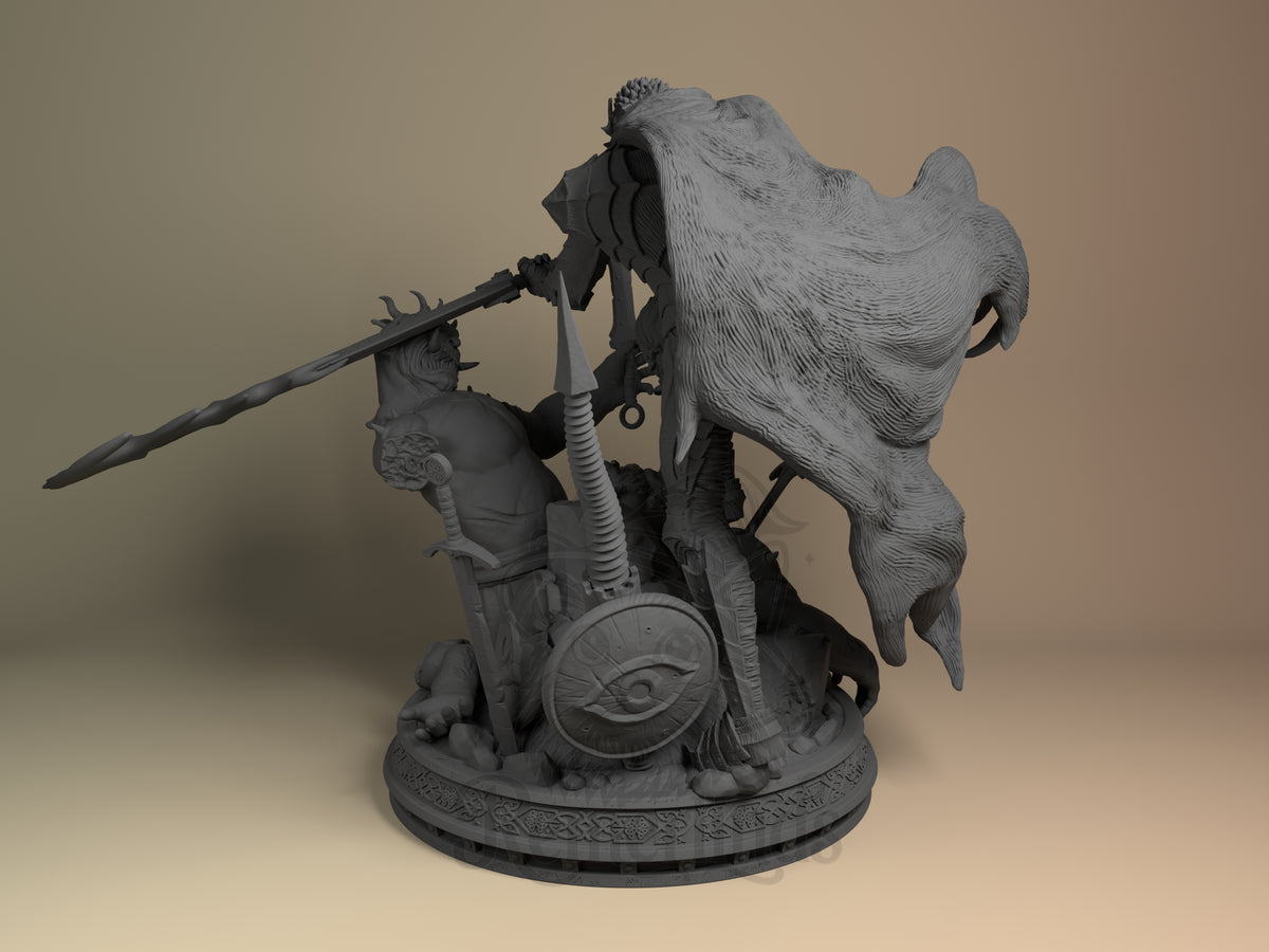 Grit from Fury Unleashed resin figure by Nomnom, left side view.