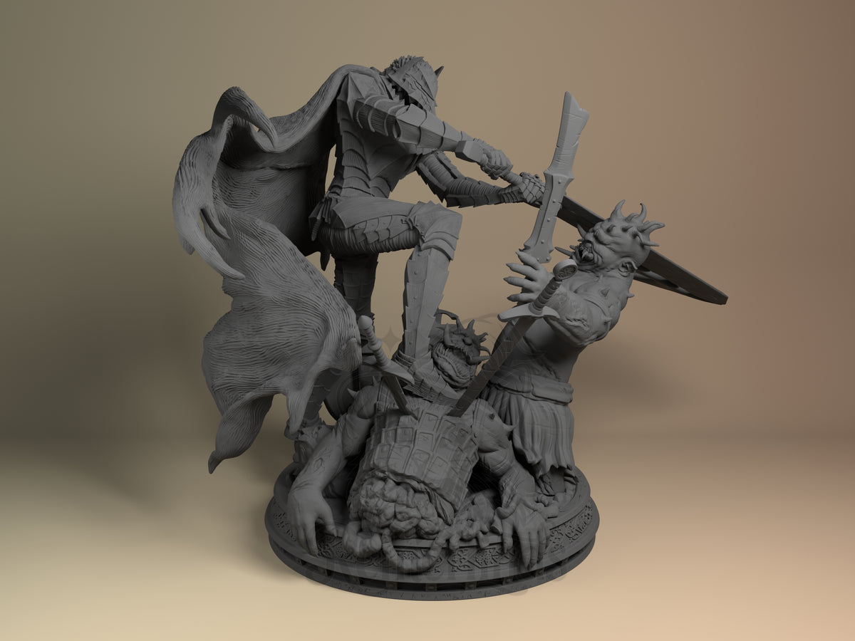 Grit from Fury Unleashed resin figure by Nomnom, right side view.