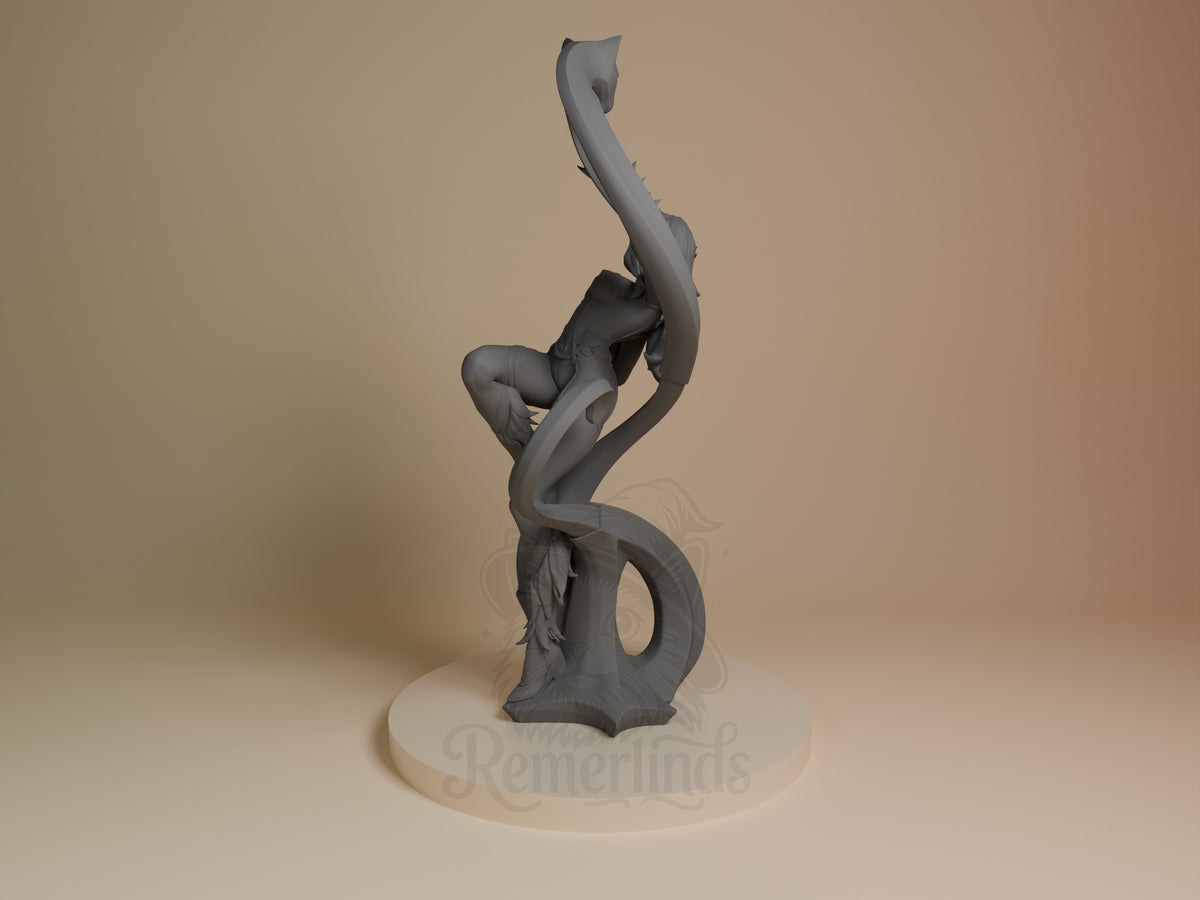 Left view shows Midnight Thief from Super Rivals, an unpainted resin figure crouching on a sculpted base.