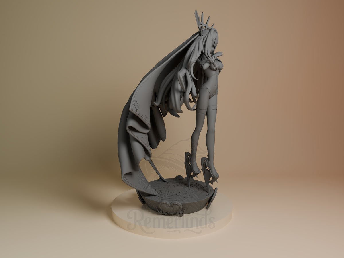 The unpainted Dark Bounty Warden resin figure from Destiny Oath faces right on a sculpted base.