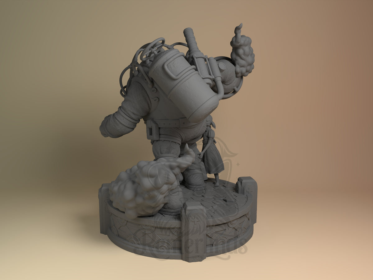 Left side angle showing gesture, weapon, or outfit detail.