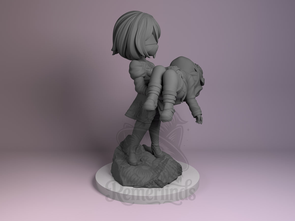 Right side angle highlighting notable pose or armor/prop feature.