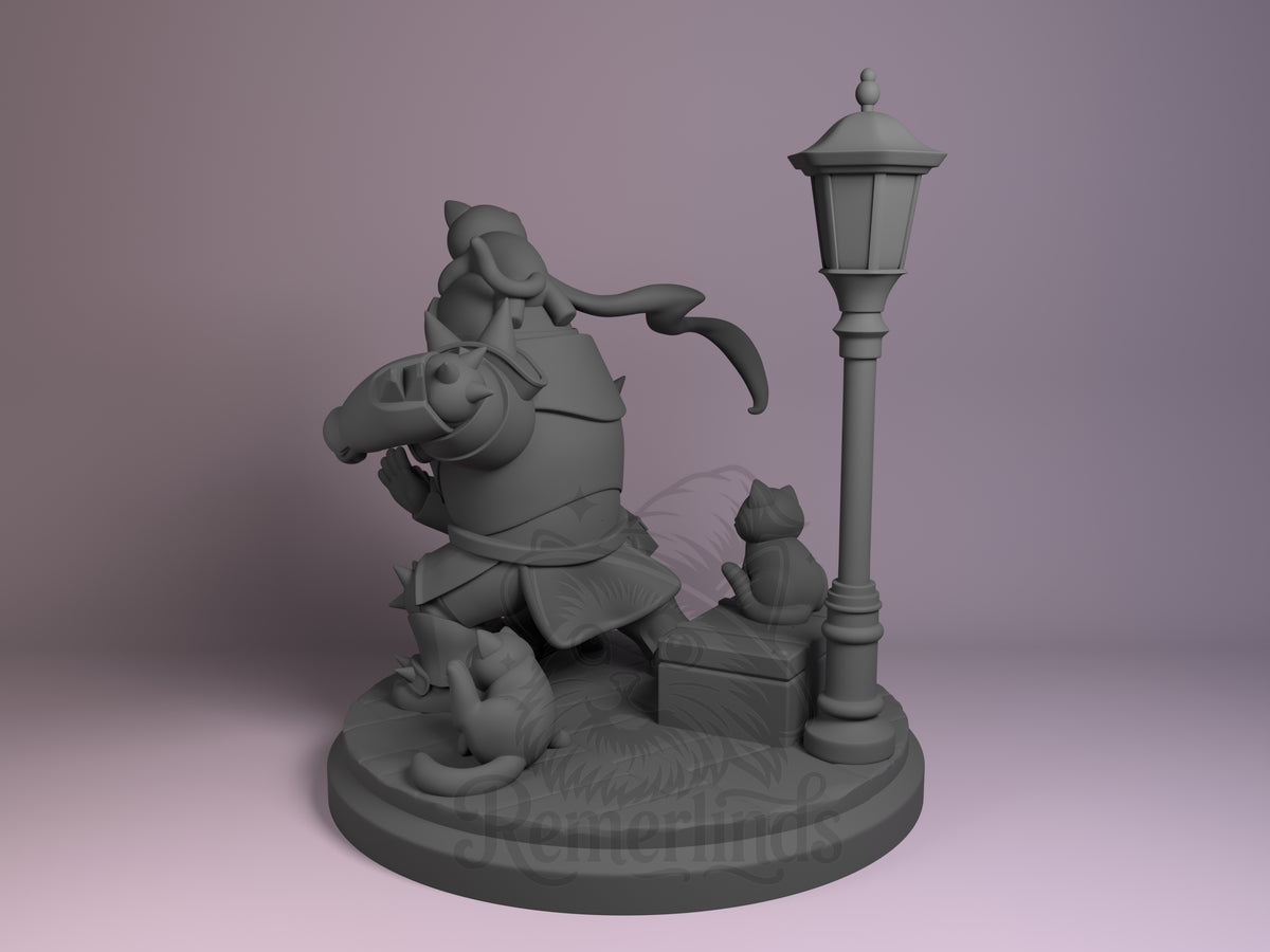 Left side angle showing gesture, weapon, or outfit detail.