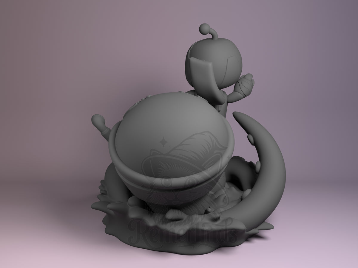 Left side angle showing gesture, weapon, or outfit detail.