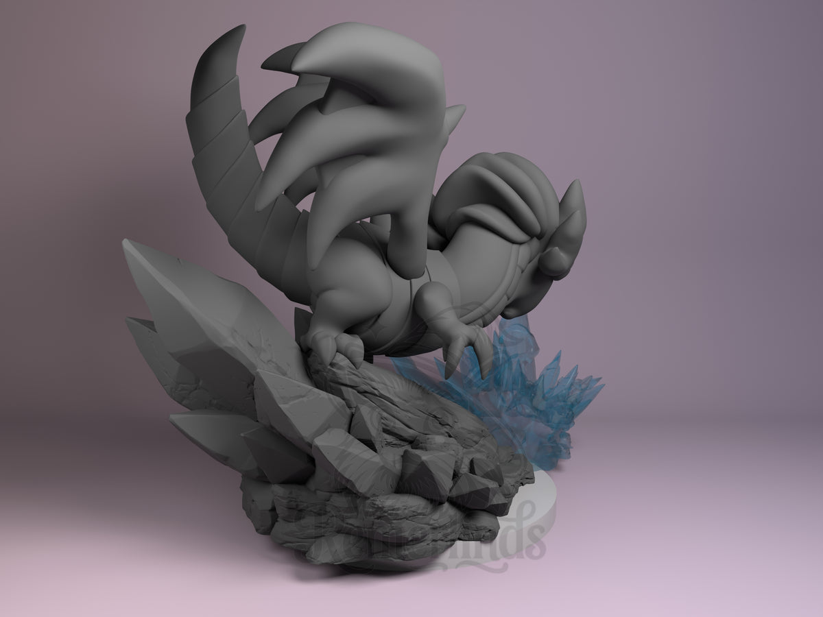 Rear view showing cloak, back armor, or base sculpt detail.