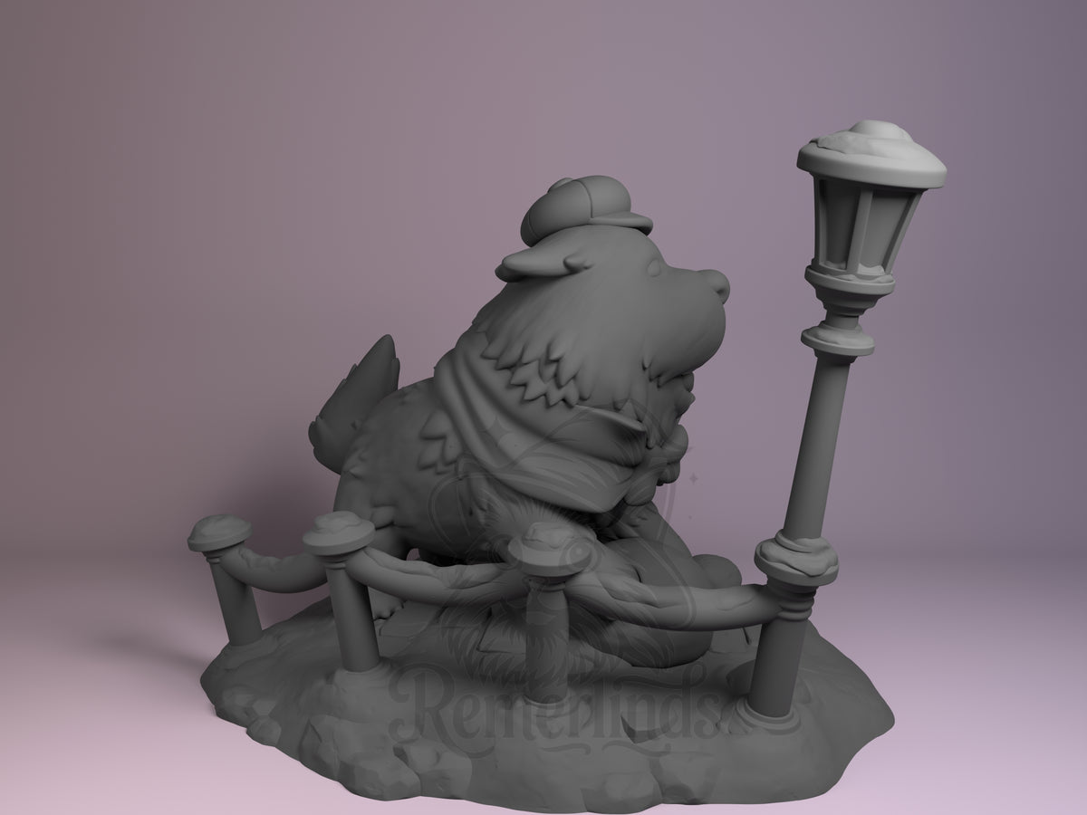 Right side angle highlighting notable pose or armor/prop feature.