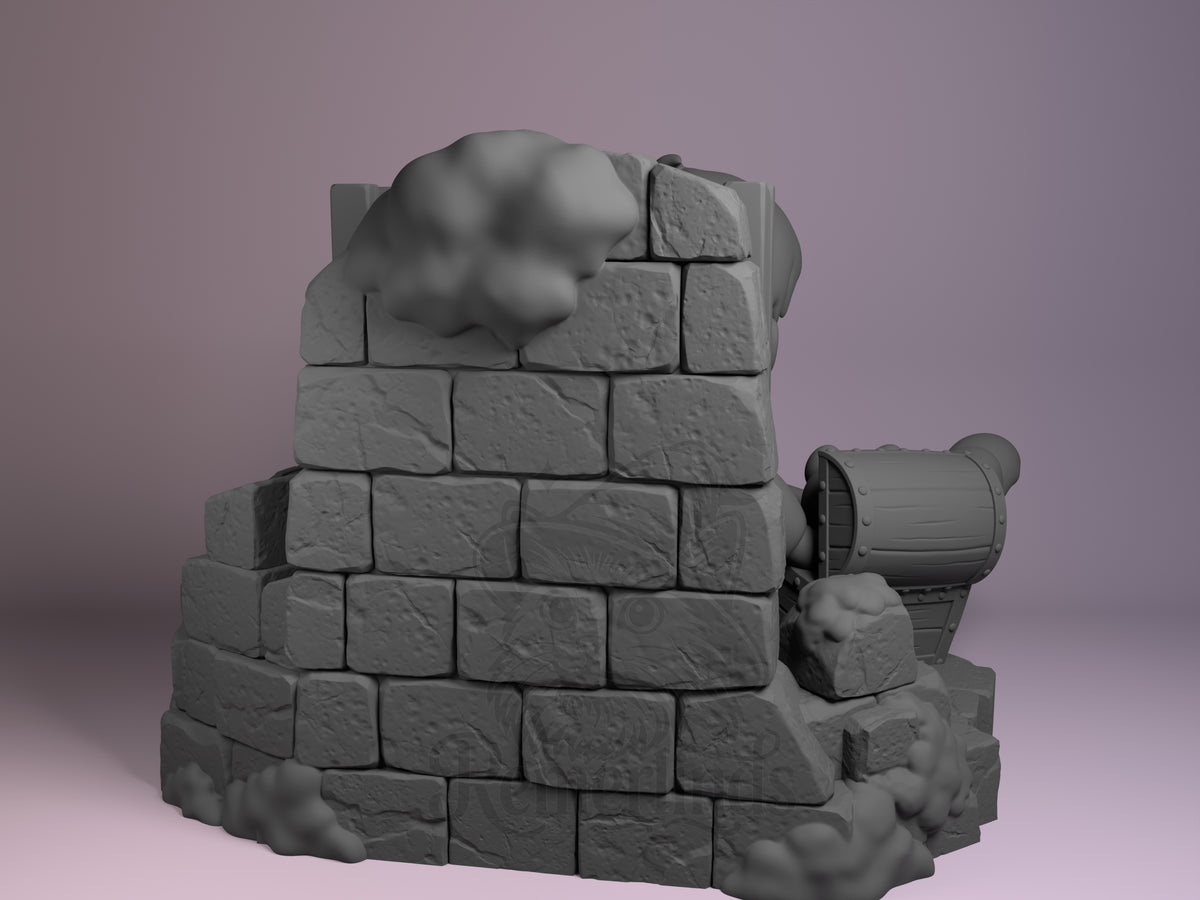 Rear view showing cloak, back armor, or base sculpt detail.