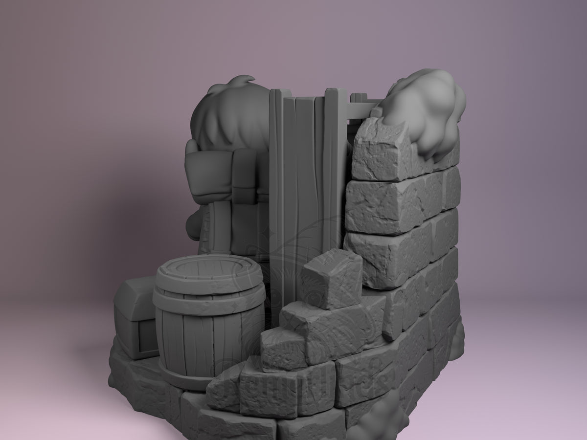 Left side angle showing gesture, weapon, or outfit detail.