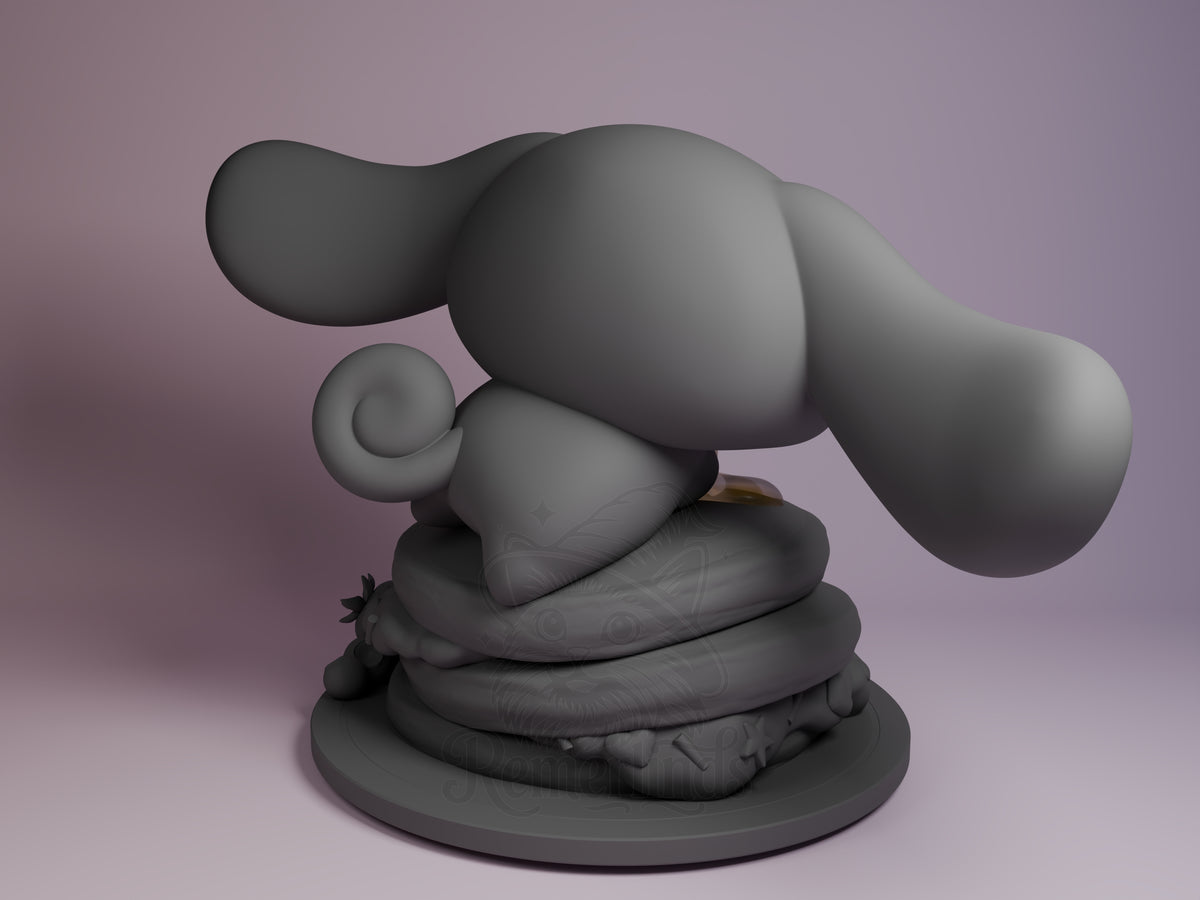 Rear view showing cloak, back armor, or base sculpt detail.