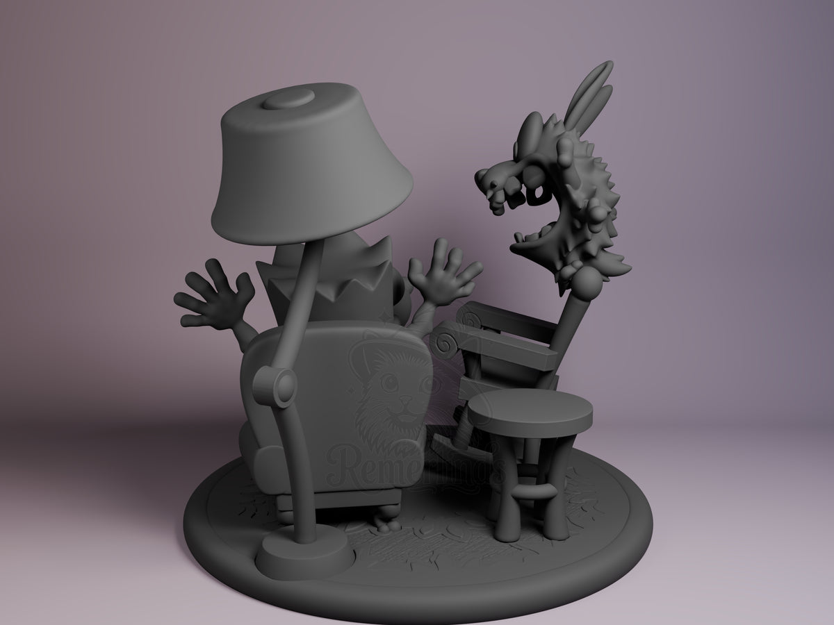 Left side angle showing gesture, weapon, or outfit detail.