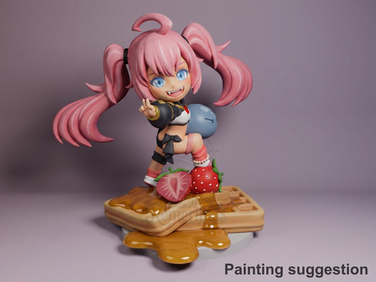 Chaos Monarch Slime Rebirth Saga 3D printed resin figure by Nomnom, colored view.