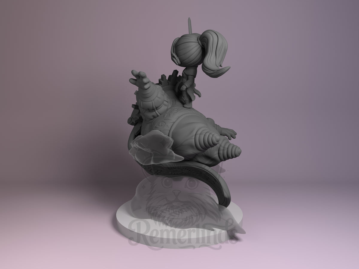 Left side angle showing gesture, weapon, or outfit detail.