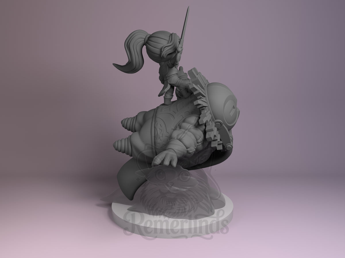 Right side angle highlighting notable pose or armor/prop feature.