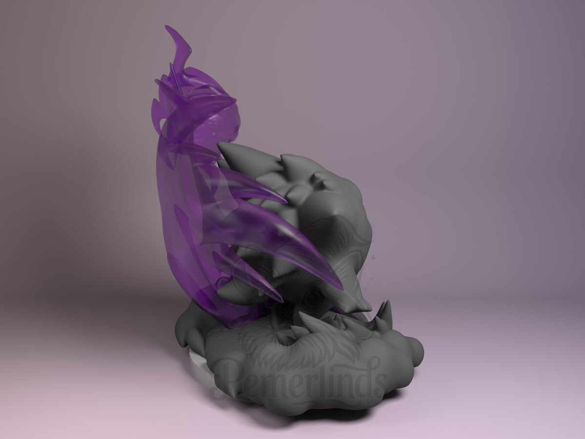 Rear view showing cloak, back armor, or base sculpt detail.