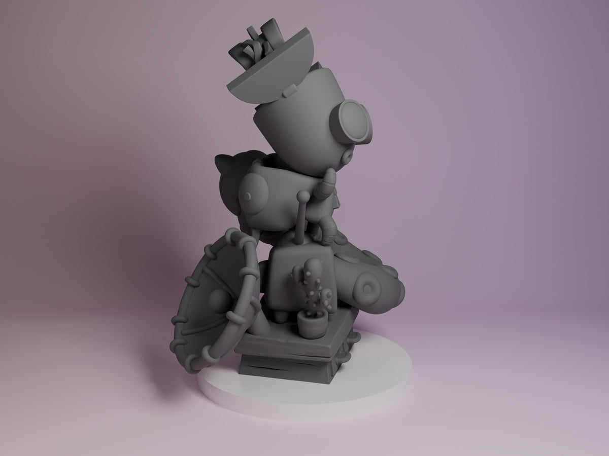 Right side angle highlighting notable pose or armor/prop feature.