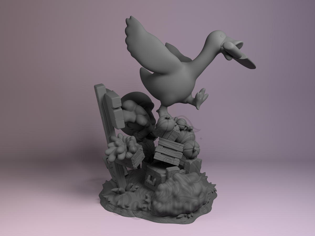 Right side angle highlighting notable pose or armor/prop feature.