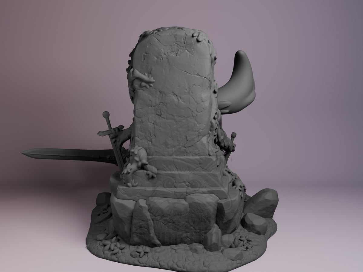Left side angle showing gesture, weapon, or outfit detail.