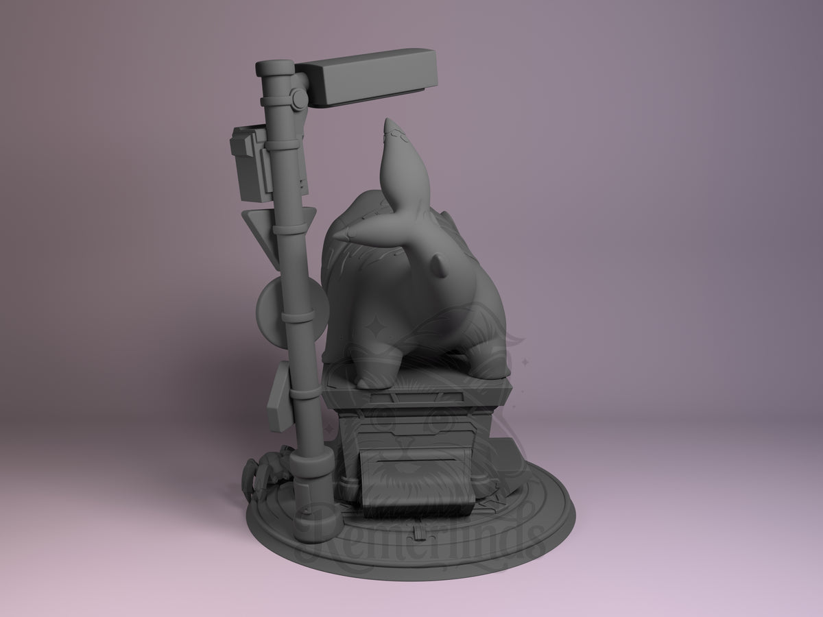 Left side angle showing gesture, weapon, or outfit detail.