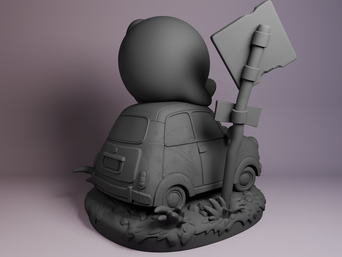 Rear view showing cloak, back armor, or base sculpt detail.