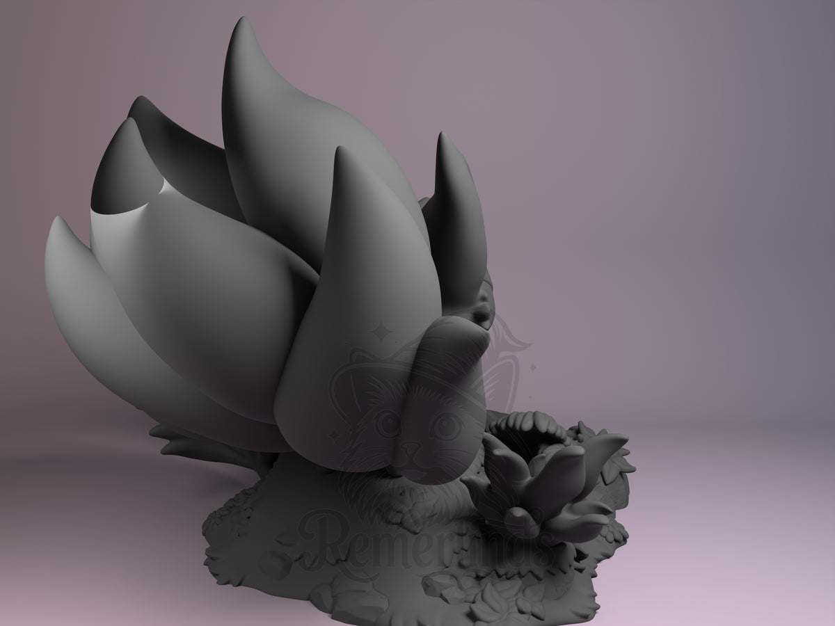 Rear view showing cloak, back armor, or base sculpt detail.